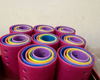 Vintage Rainbow Hair Rollers Set