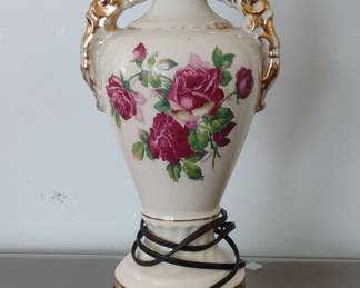 Vintage Victorian Ceramic Lamp