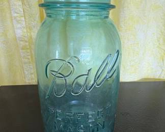 Ball Perfect Mason Blue Glass Canning Jar