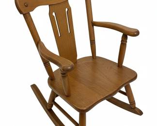 Vintage Tell City Maple Balloon Back Rocking Chair