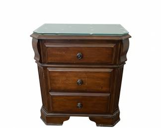 Ashley Furniture "Porter" 2-Drawer Nightstand with Glass Top