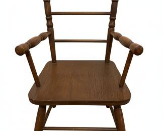 Vintage Child's Ladder Back Rocking Chair