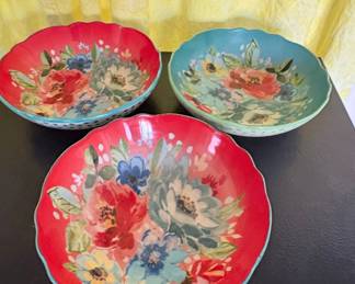 The Pioneer Woman "Sweet Romance" Stoneware Bowl Set