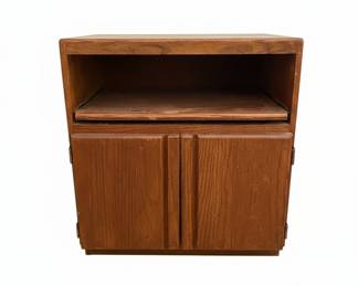 Mid-Century Modern Oak Nightstand / End Table