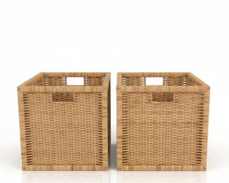 IKEA BRANÄS Rattan Baskets (Set of 2)