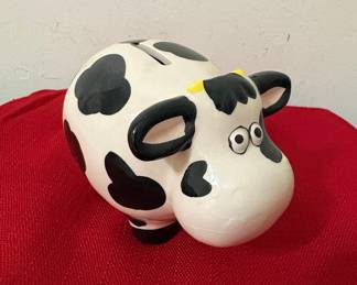 Ceramic Cow Piggy Bank