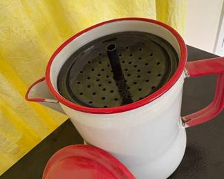 Vintage Enamel Coffee Percolator