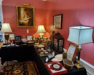 "Girl Seated with a Book" Framed oil on canvas by Zhiwei Tu