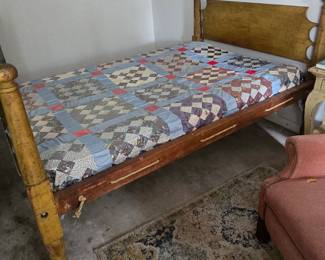 Early 1800's 4 Poster Rope Bed