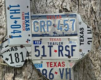 Texas Sign made of License Plates