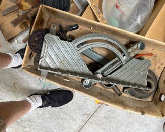 A garage full of vintage tools