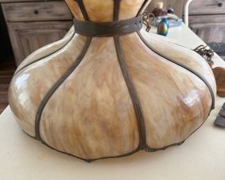 Large stained glass hanging light