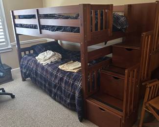 Two sets of bunkbeds