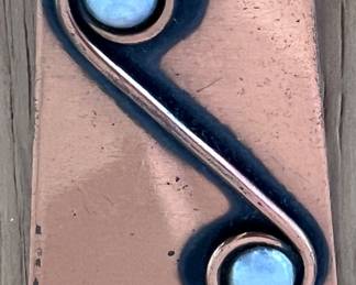 Renoir California Copper Scroll Brooch