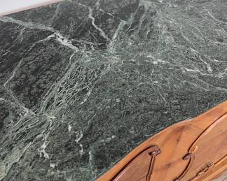 Antique Sideboard w Green Marble Top 