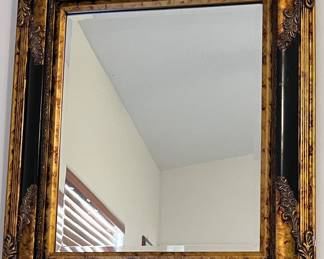 Gold and Black Framed Mirror