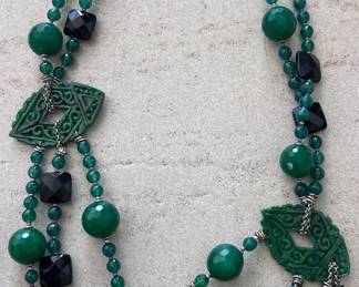 Malachite/Green Beaded Necklace