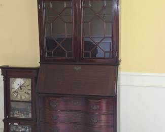 Mahog Gov. Winthrop Secretary Desk 82 1/2"H X 38"W X 20"D - $199.99 You must Load cabinet located in Bellevue
