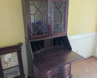 Mahog Gov. Winthrop Secretary Desk 82 1/2"H X 38"W X 20"D - $199.99 You must Load cabinet located in Bellevue