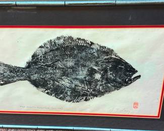J.T. Lang Flounder Lithograph