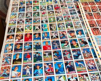 Uncut Sheet Baseball Cards