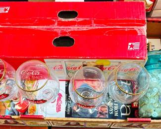 Vintage Buttons and Collectible Glasses