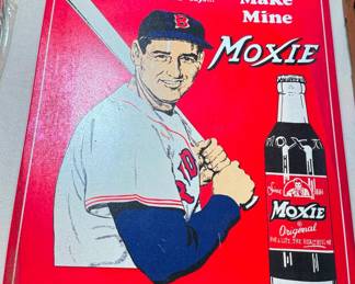 Ted Williams Moxie Ad Sign