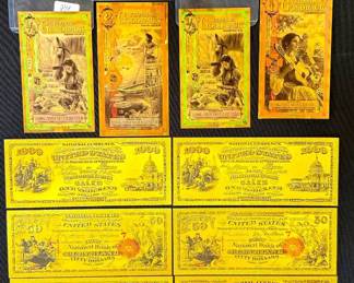 Gold Overlay Collectible Replica Currency