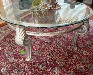 Glass top coffee table