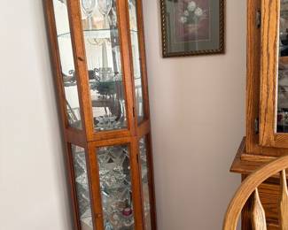 Two curio cabinets available 