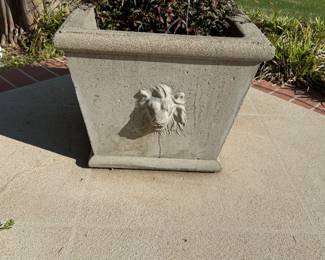 	#47	Lion Head concrete Planter heavy	 $45.00 				