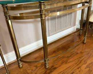 *	#10	Glass & Brass Console table 56x16x28	 $125.00 				