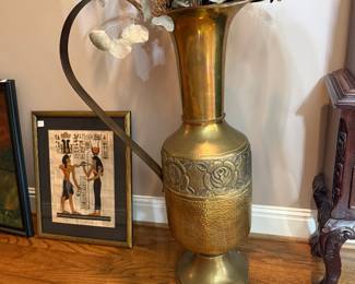 	#14	Large Brass vase/Urn 35"H	 $40.00 				