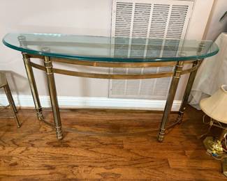 *	#10	Glass & Brass Console table 56x16x28	 $125.00 				