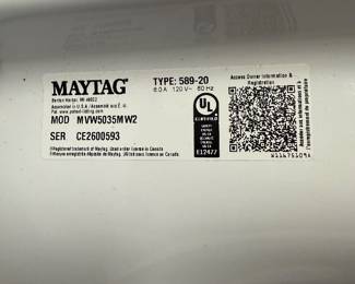 	#54	MayTag Washer  1.5 yrs old Like NEW!	 $350.00 		 					