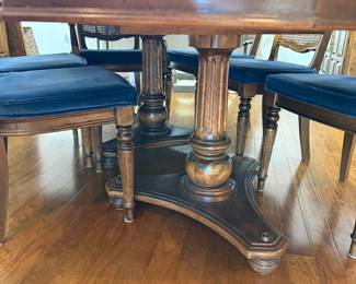 	#17	Table with 8 chairs 64-100 x42x29 with 2 leaves	 $150.00 				
