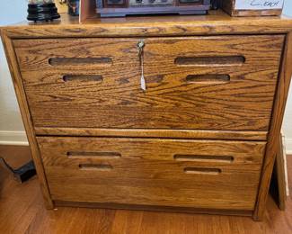 Oak File Cabinet