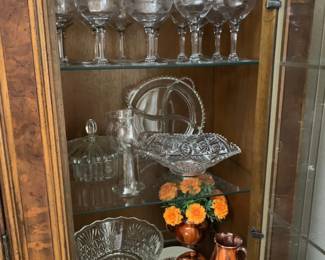 Crystal dishes, goblets
