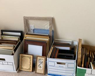 Frames and decorative items.