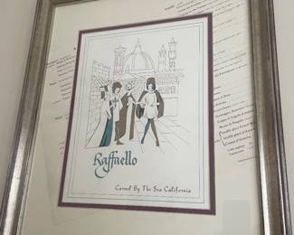 THEY HAD THE MENUS FROM THEIR FAVORITE PLACES FRAMED  COOL IDEA    