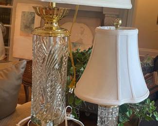 WATERFORD  LAMPS  = PRISTINE CONDITION 