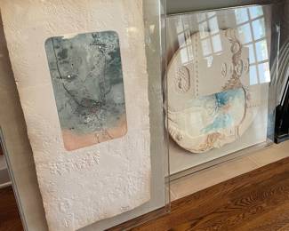 HAVE PAPER WORK ON THESE - HOPE THEY GO TOGETHER  BUT WILL SELL SEPARATE   LARGE MODERN ART HAVE PAPERS 