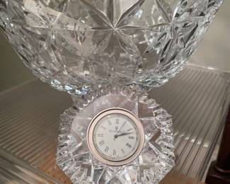 WATERFORD HUGE BOWL AND SMALL TABLE CLOCK 