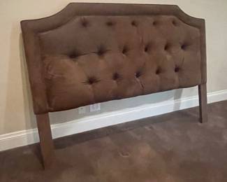 KING SUEDED HEADBOARD -KING -  HAVE TEMPERPEDIC MOTORIZED BASE ALSO    WILL SELL NOW 