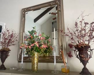 CRYSTAL CANDLESTICKS  MADE BY REIDEL !!    BUT YOU PROBABLY SHOULD NOT DRINK FROM THEM 