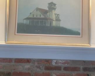 Framed Coastal Lighthouse Print by John Barber