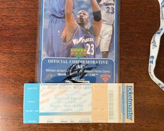 Michael Jordan Final Home Game Ticket & Commemorative Ticket Stub - April 14, 2003