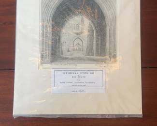Don Swann 'Three Arches, Princeton University' Original Etching