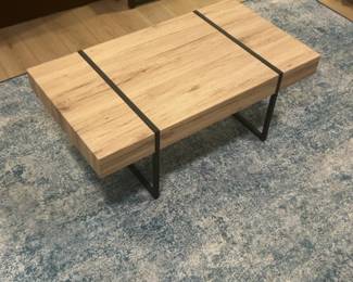 Safavieh Faux Oak and Metal Coffee Table