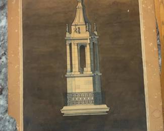 1932 Architectural Illustration of US Court House NYC